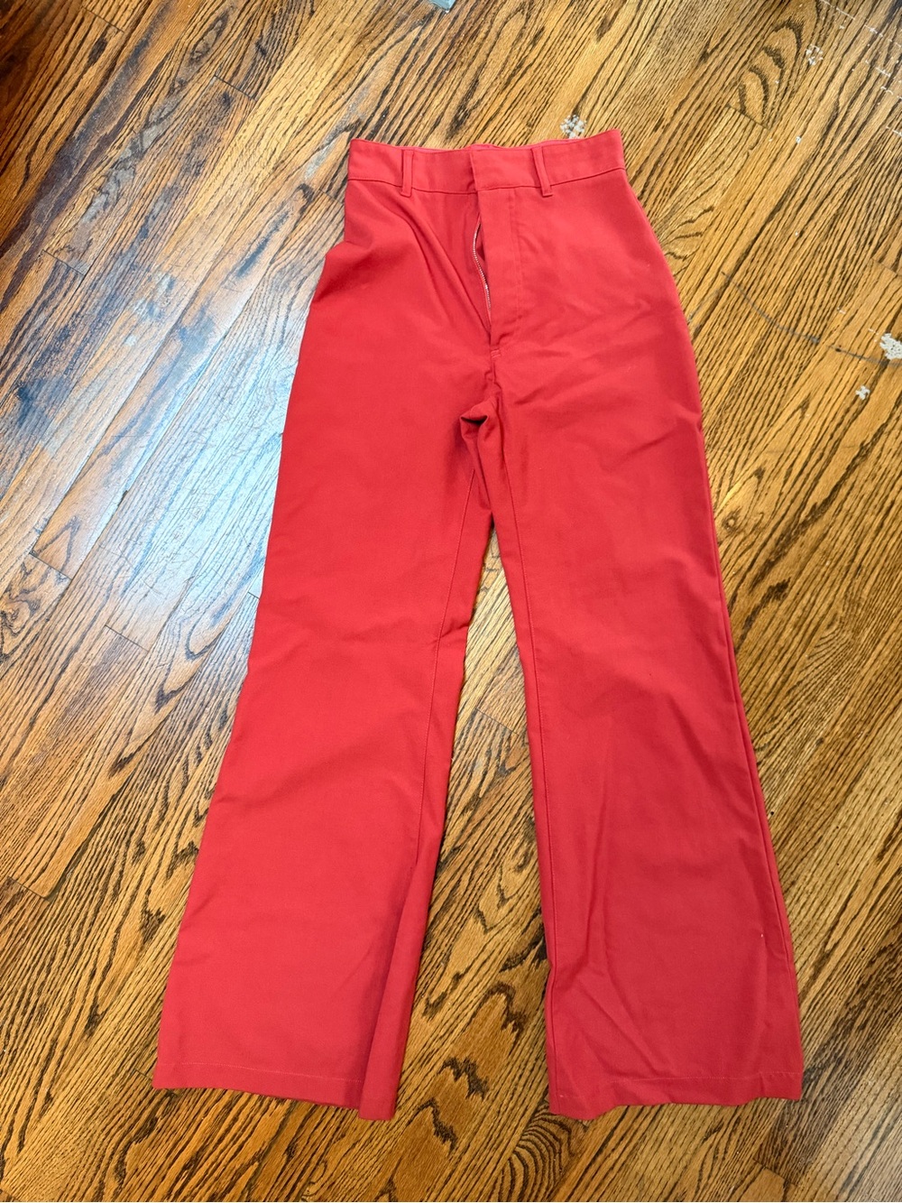 Free People Isabella High Rise Wide Leg Pants – Red